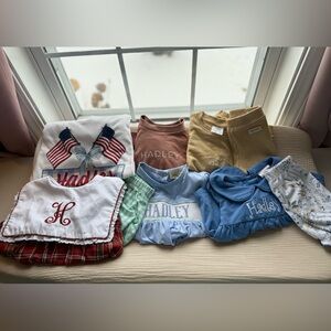 PERSONALIZED LOT BABY/TODDLER GIRL “HADLEY” SMOCKED, MONOGRAMED, Size Varies